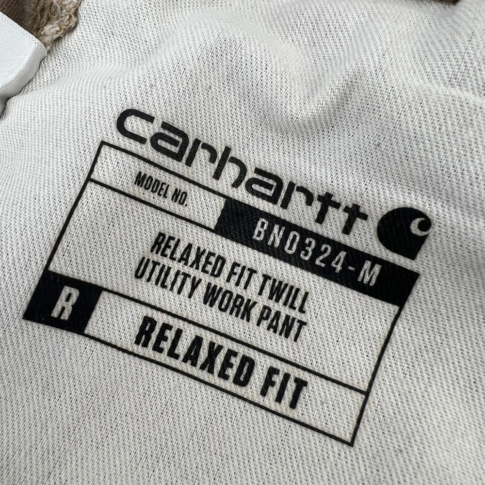 Carhartt B324-DKH Relaxed Fit Utility Work Pants Khaki Mens‎ 38x30 Distressed